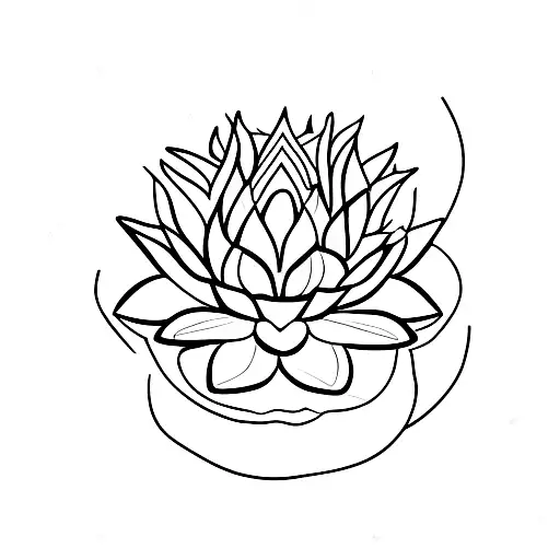 Lotus Flower Blooming With A Stethoscope Wrapped Around Its Stem