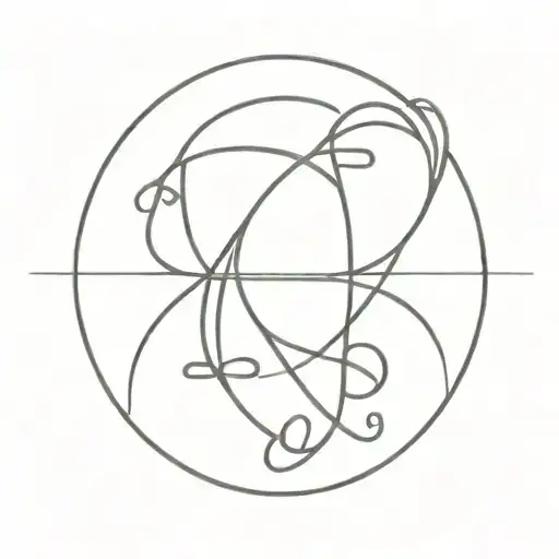 Cancer Zodiac Sign With Initials J And N Worked Into It