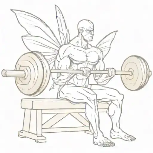 The Frail Fairy Lifts A Giant Barbell For A Bench Press