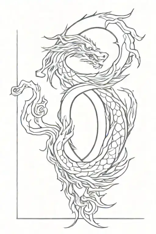 Japanese Dragon Around Arm Sleeve