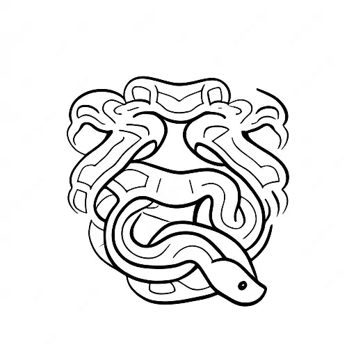 Snake Wraped Around Halfmoon