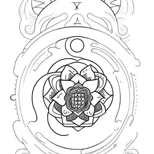 Noah Kahan Lyric With Moon To Top Right And Lotus Flower To Bottom Right