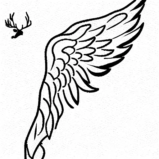 Angel Wings With A Deer