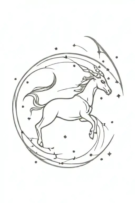 Constellation Capricorn Sign Minimalist