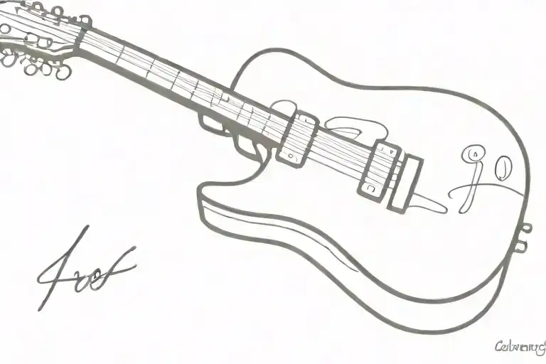 Free Now Written On Guitar