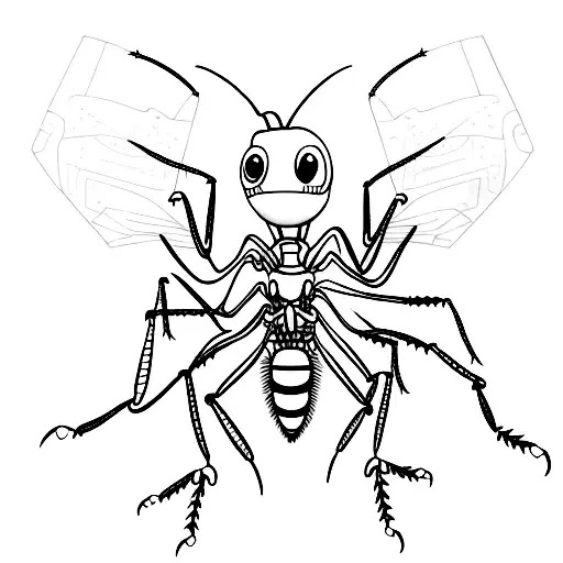 3 Carpenter Ants In A Line