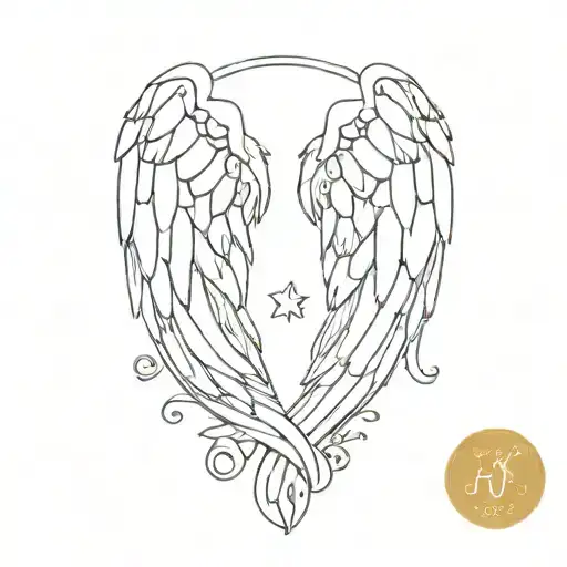 Angel Wings With Baby Angels