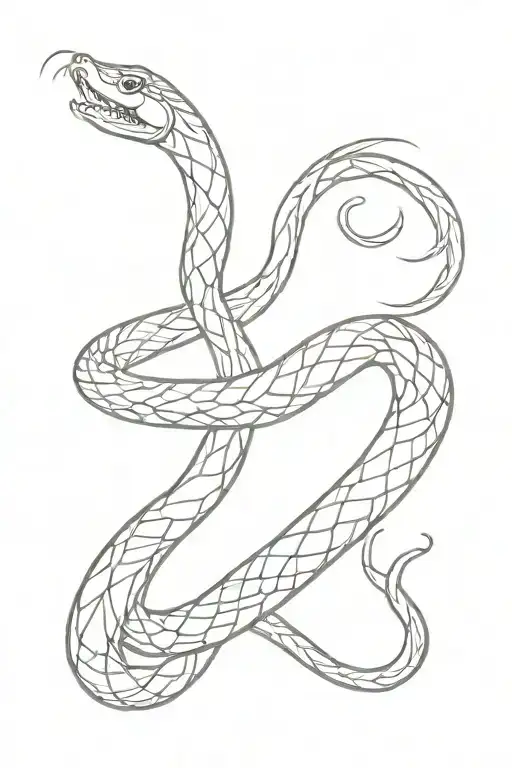Smoke Snake Tattoo Around The Arm