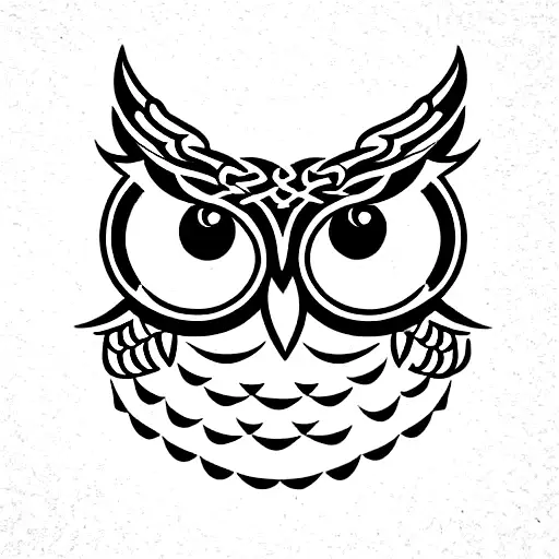 Owl With Scandinavian Runes