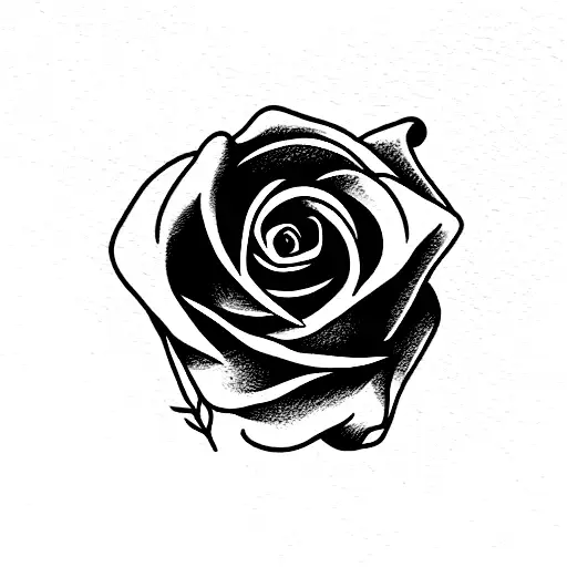 Rose In Flames Wrapped Around A Knife