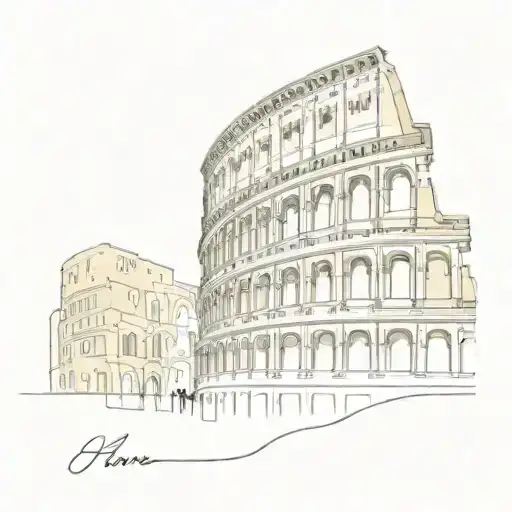 Rome Coloseum On Fire