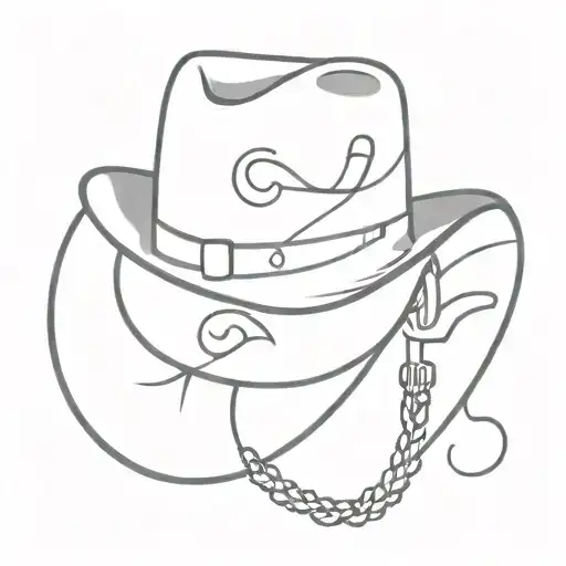 Cowboy Hat With A Pattern Of Ear Tags