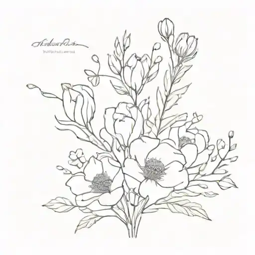 Family Bouquet Of Birth Flowers