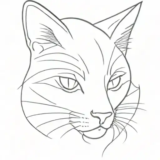 Cat Ears And Nose Print