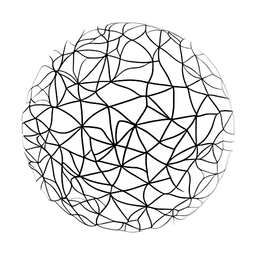 A Minimalist Tattoo Of A Globe Made Of Soil And Adorned With Plant Life