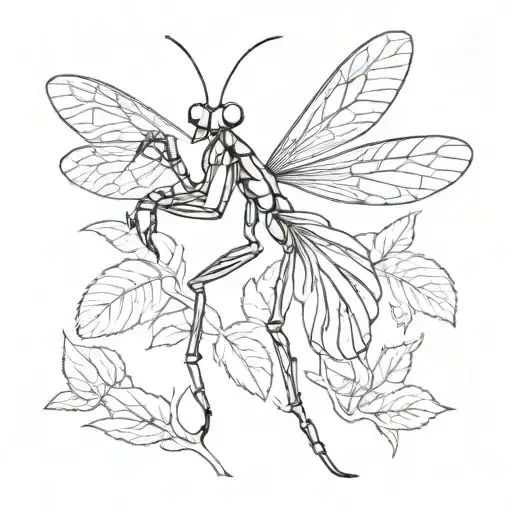 A Preying Mantis Holding A Shrunken Head Tattoo Holding In Sailor Jerry Style