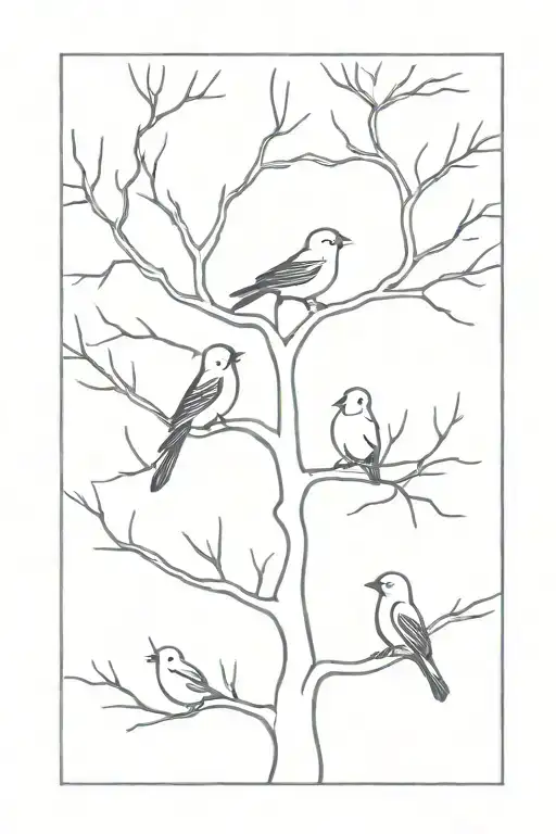 Birds In Tree