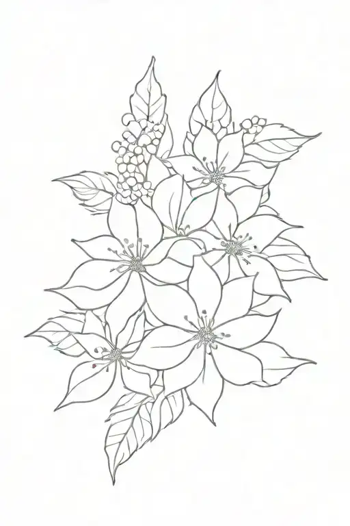 Wildflower And Poinsettia Bouquet