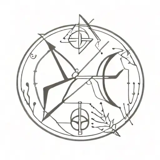 Sagittarius And Libra Tattoo Featuring