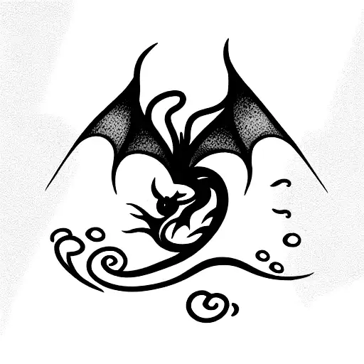 Heart With Dragon Around It