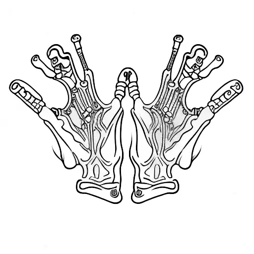 A Pair Of Skeleton Hands