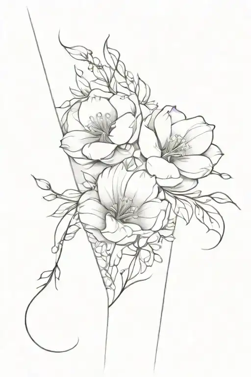 Floral Wrap Around Lower Arm