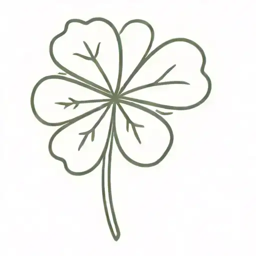 Four Leaf Clover With The Number 13 Incorporated