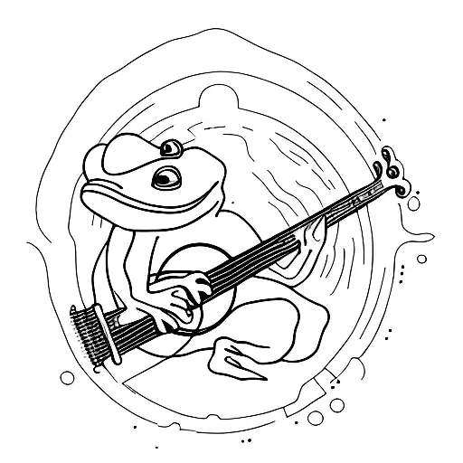 Frog Strumming Banjo