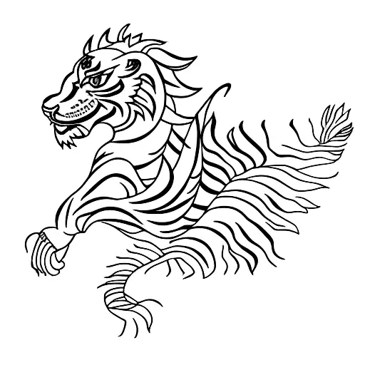 Tiger Lilly With Dragon