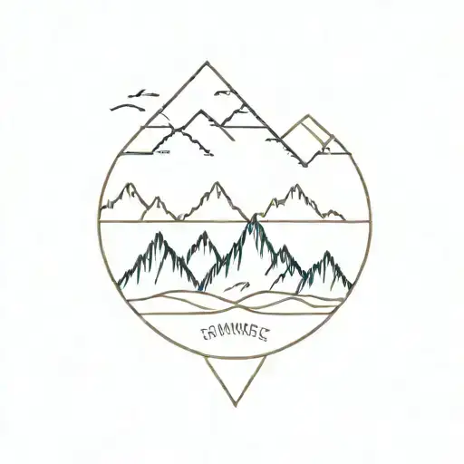 A Minimalist Tattoo Of A Mountain Range With Book Pages As The Peaks