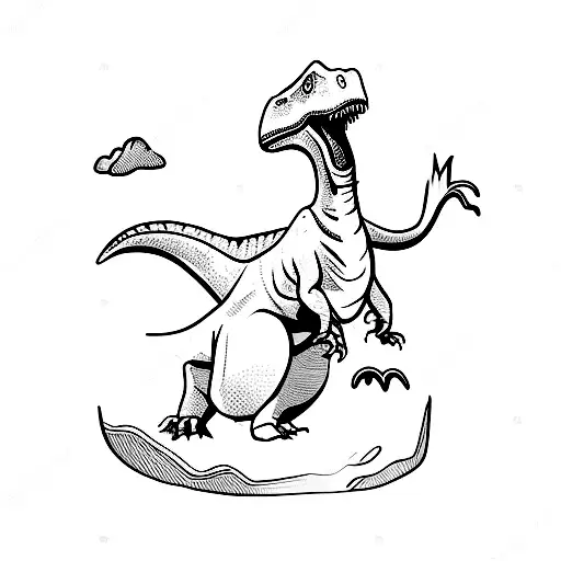 Dinosaur With Lab Coat