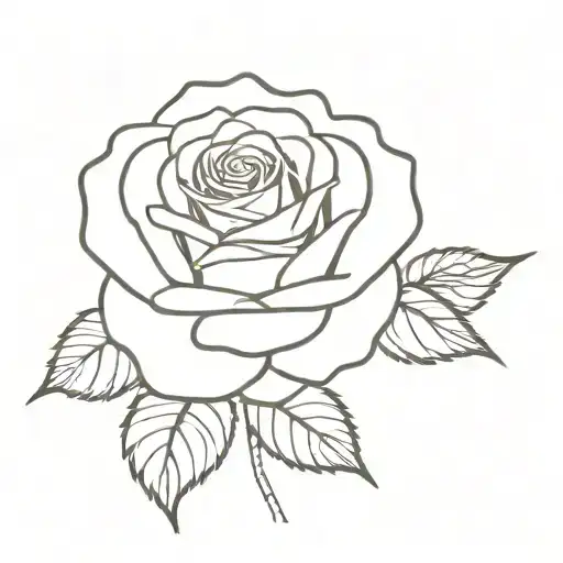 Rose With Storey As The Stem