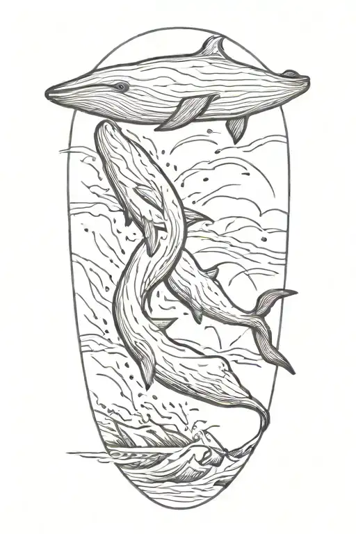 Single Whale Falling To The Ground