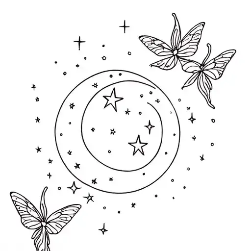 Fairies Moon Nature Light Stars Sparkle