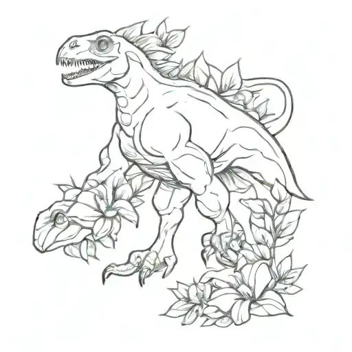 Pachycephalosaurus Floral