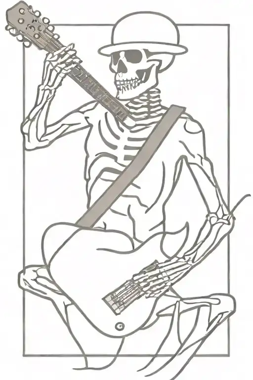 Skeleton Slash Playing Guitar Solo