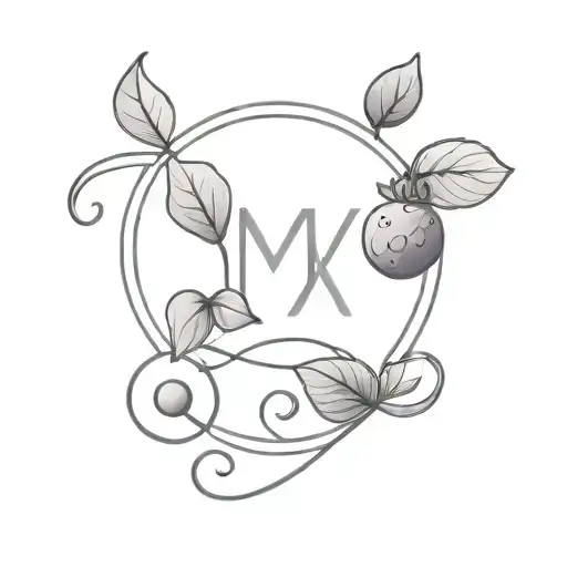 Roman Numerals With A Small Blueberry Next To It