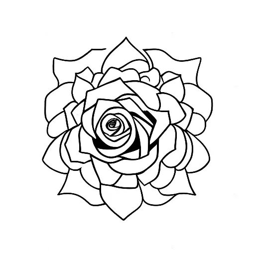 Rose And Star Symbol