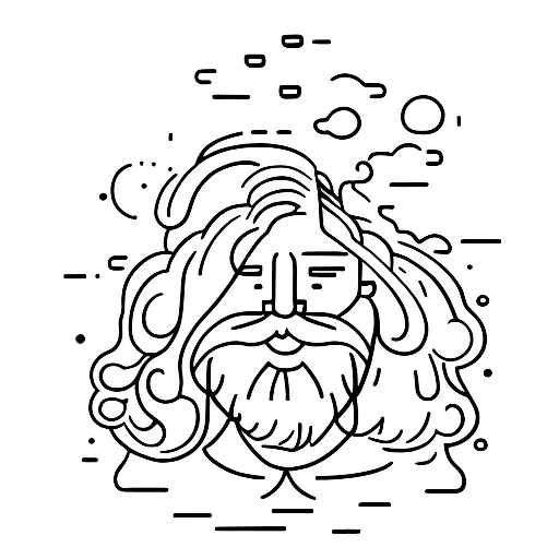 A Man Under A Waterfall