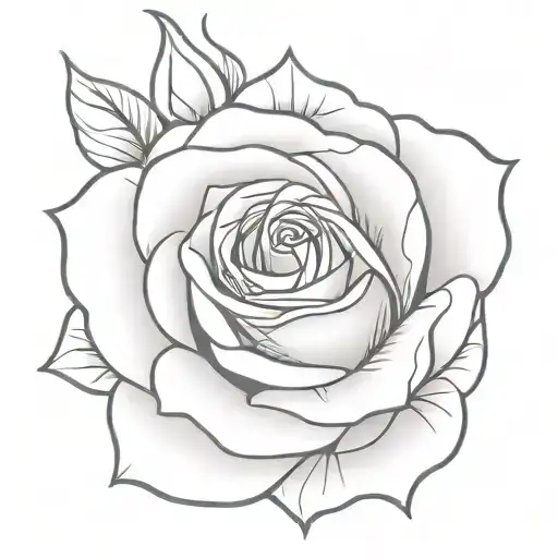 Roman Candle Burning Rose Clean Lines