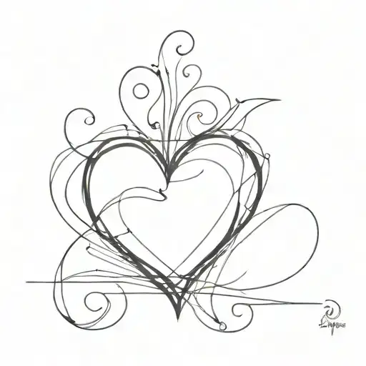 Single Line Heart With Sudhakar In It