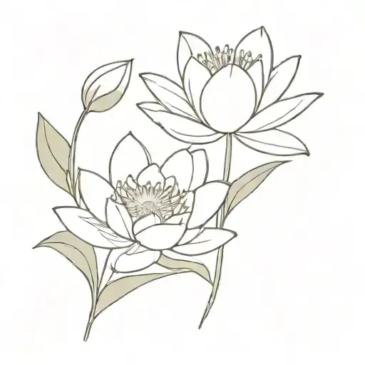 Water Lily And Lily Of The Valley Flowers