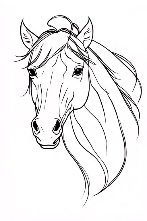Horse Head Tatto Idea