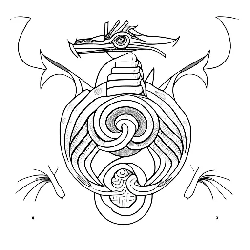 Quetzalcoatl Fine Line