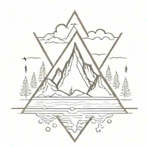 Arrowhead With Mountain Rangers In River Inside