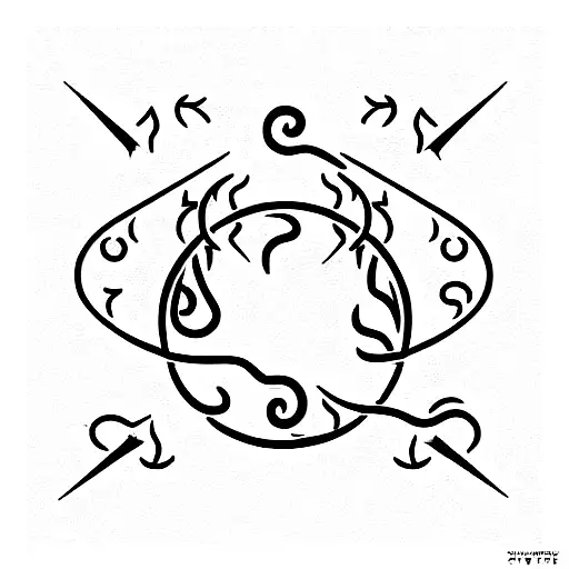 Combination Of Aquarius And Taurus Zodiac Glyphs Signs