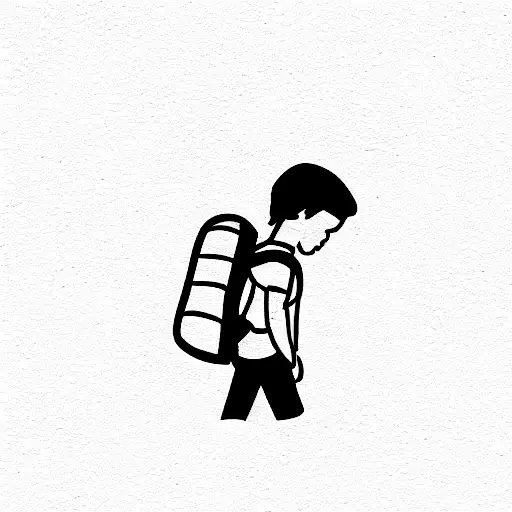 A Little Boy With His Backpack