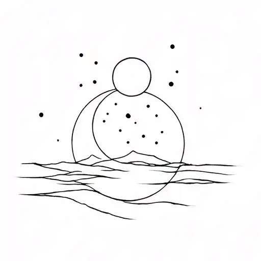 Backs With States And Moon