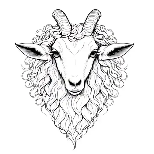 A Beautiful Goat With Curly Hair