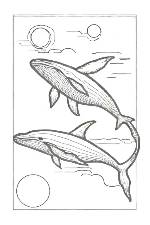 Whale And Sun Rising